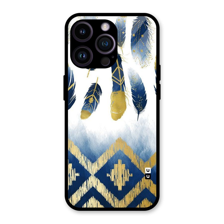 Feathers Beauty Glass Back Case for iPhone 14 Pro Max