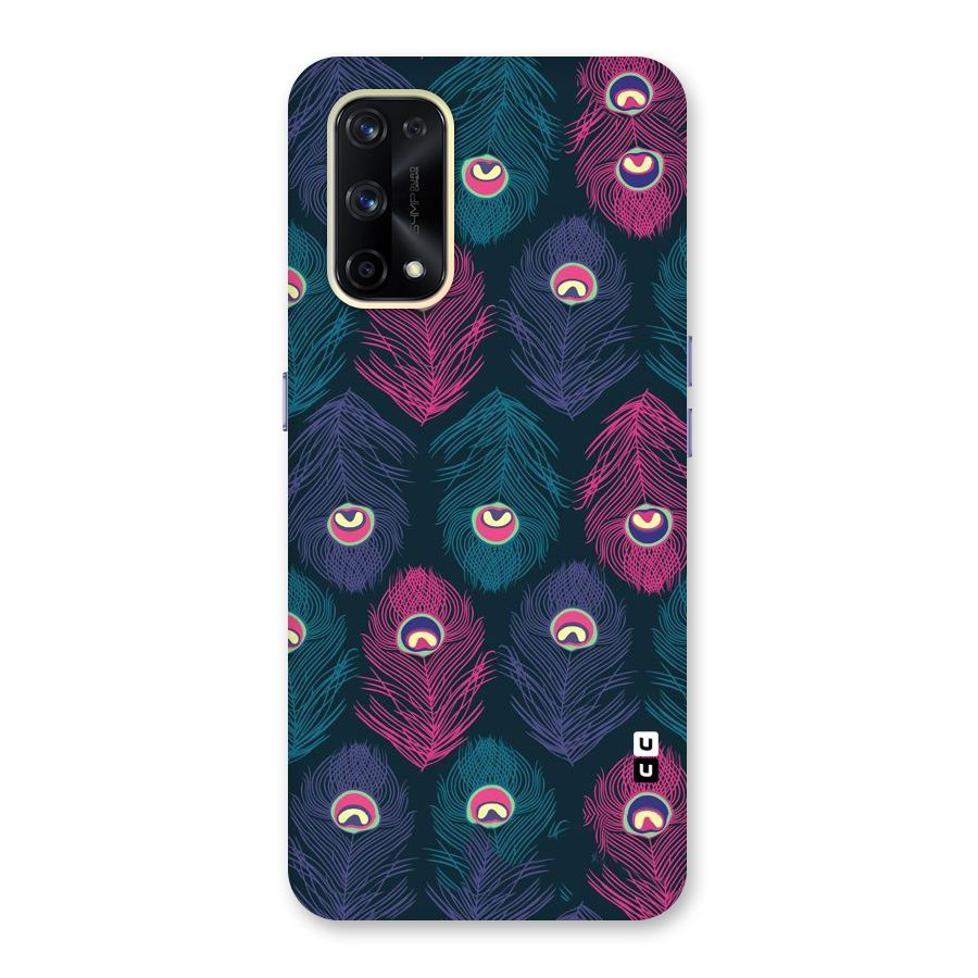 Feathers Patterns Glass Back Case for Realme X7 Pro
