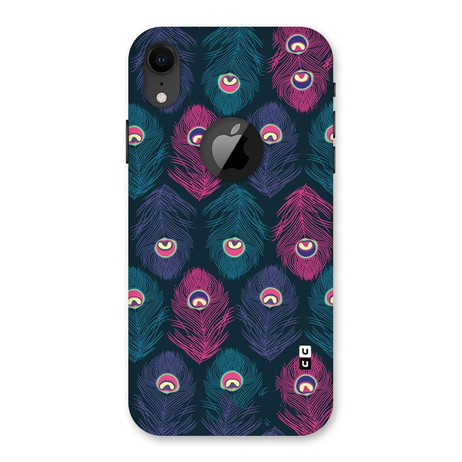 Feathers Patterns Back Case for iPhone XR Logo Cut