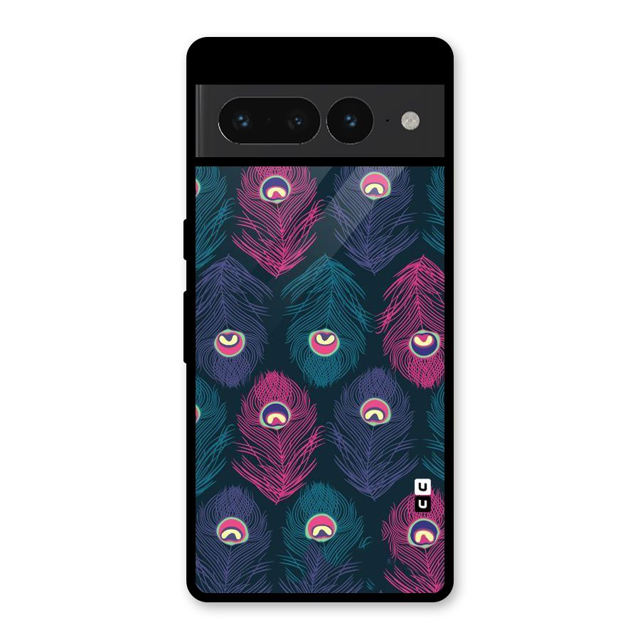 Feathers Patterns Glass Back Case for Google Pixel 7 Pro