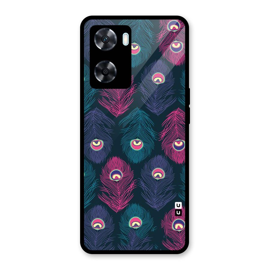 Feathers Patterns Glass Back Case for Oppo A77