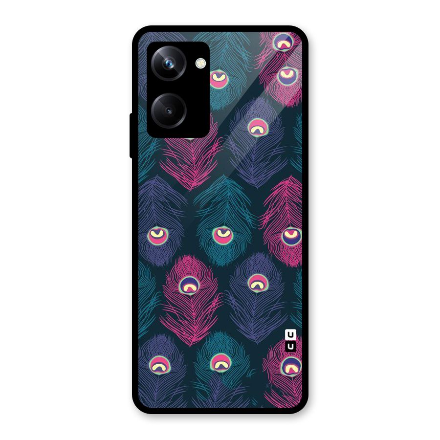 Feathers Patterns Glass Back Case for Realme 10 Pro