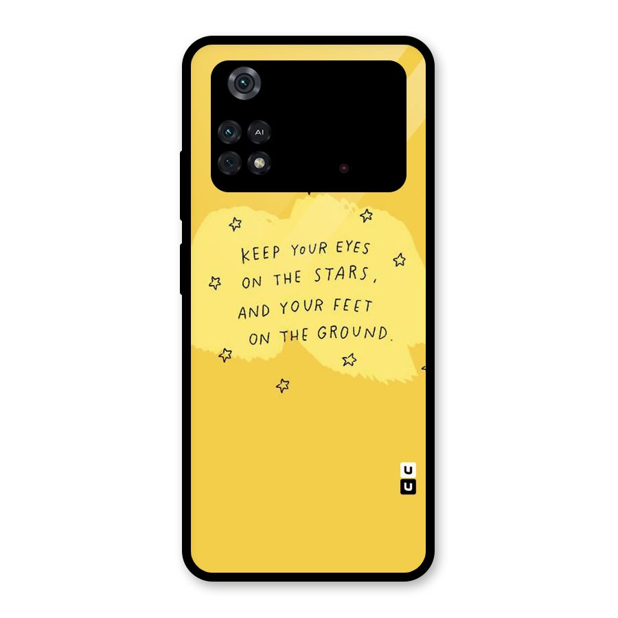 Feet On Ground Glass Back Case for Poco M4 Pro 4G