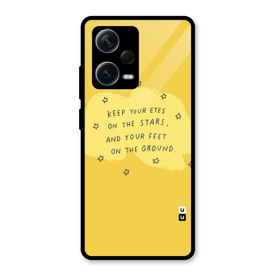 Feet On Ground Glass Back Case for Redmi Note 12 Pro Plus 5G