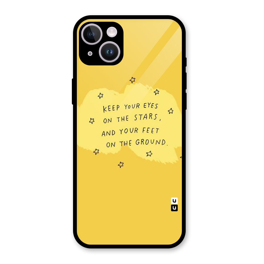 Feet On Ground Glass Back Case for iPhone 14 Plus