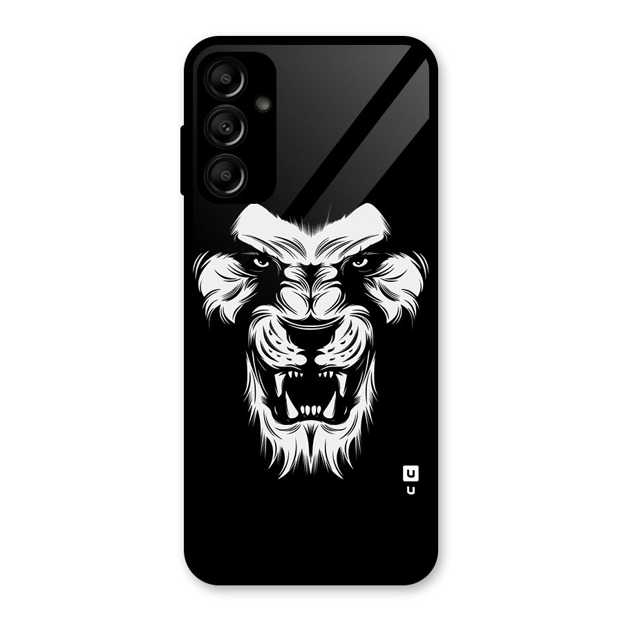 Fierce Lion Digital Art Glass Back Case for Galaxy A14 5G