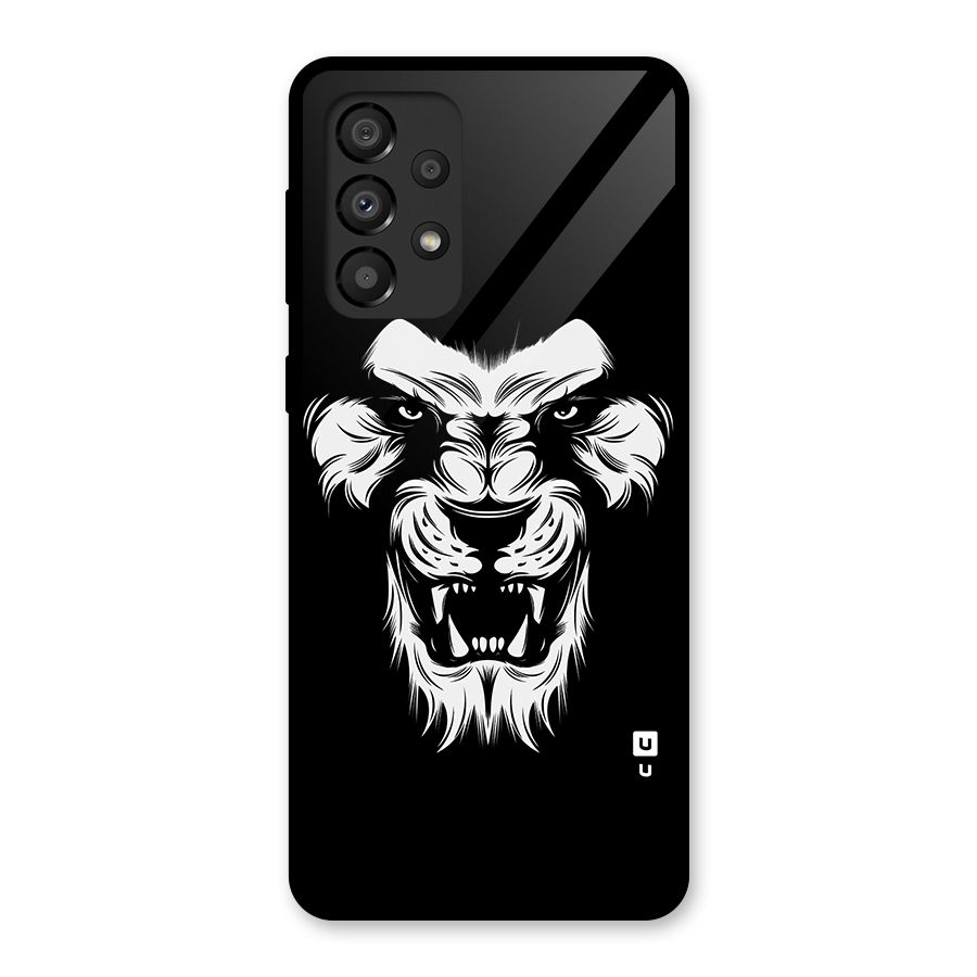 Fierce Lion Digital Art Glass Back Case for Galaxy A33 5G