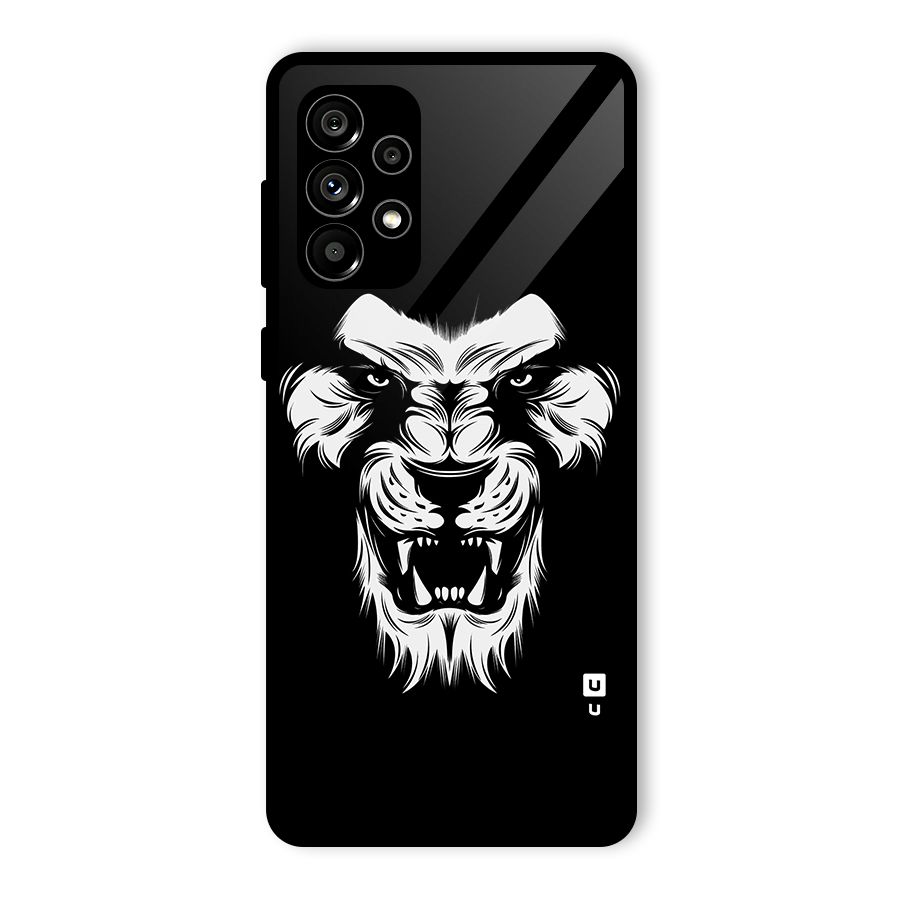 Fierce Lion Digital Art Glass Back Case for Galaxy A73 5G