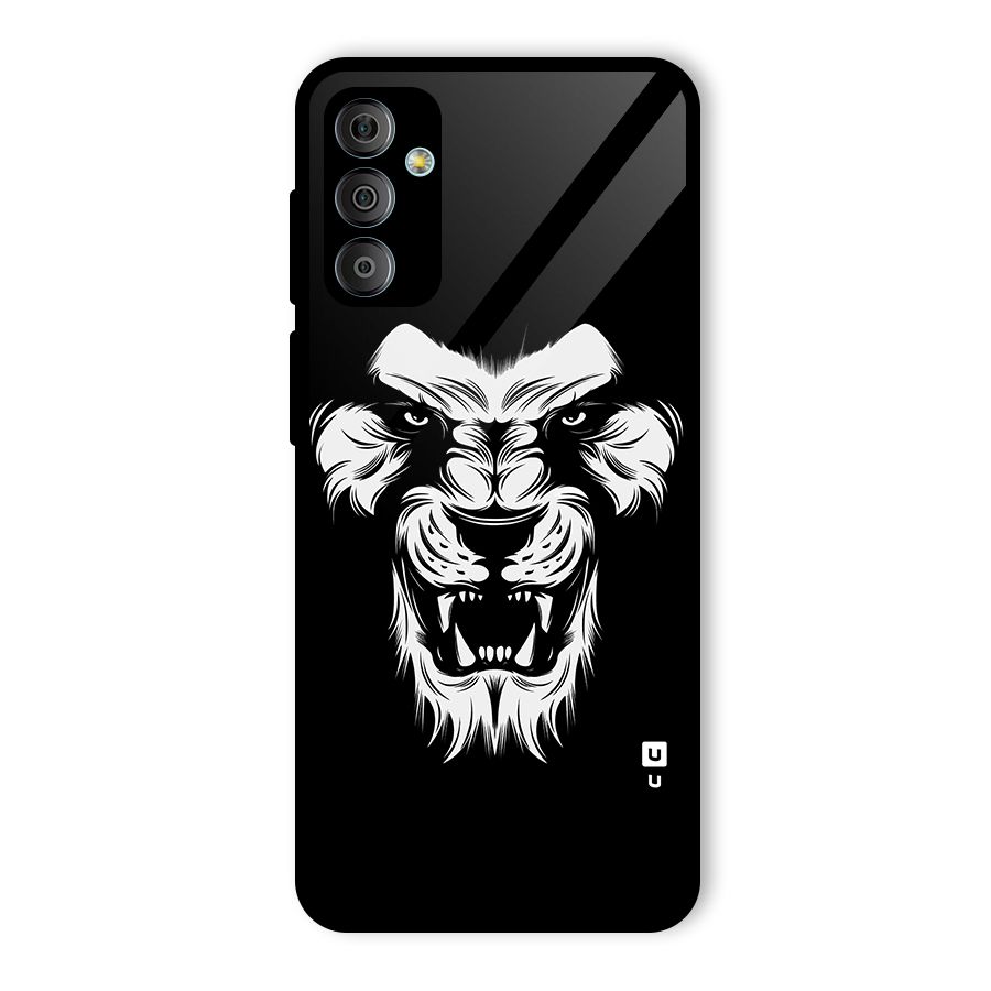 Fierce Lion Digital Art Glass Back Case for Galaxy F23