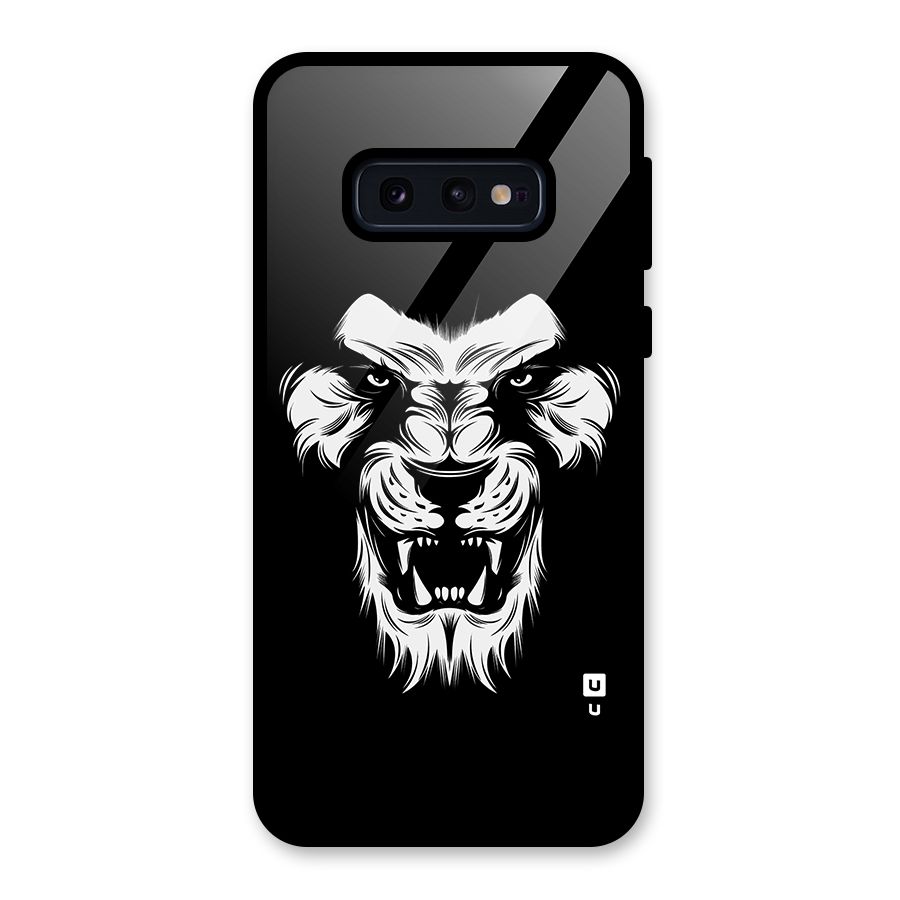 Fierce Lion Digital Art Glass Back Case for Galaxy S10e