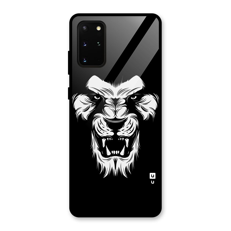 Fierce Lion Digital Art Glass Back Case for Galaxy S20 Plus