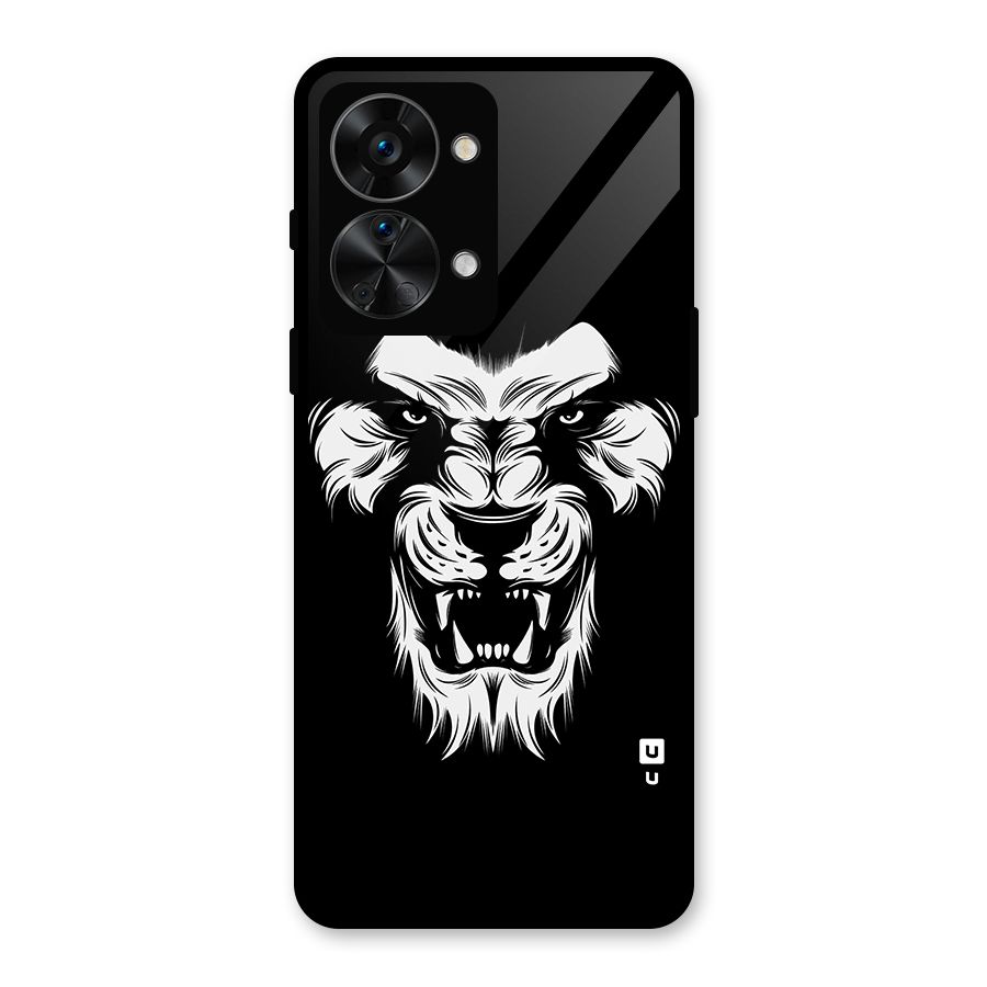Fierce Lion Digital Art Glass Back Case for OnePlus Nord 2T