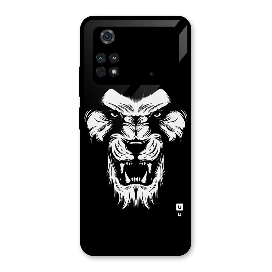 Fierce Lion Digital Art Glass Back Case for Poco M4 Pro 4G