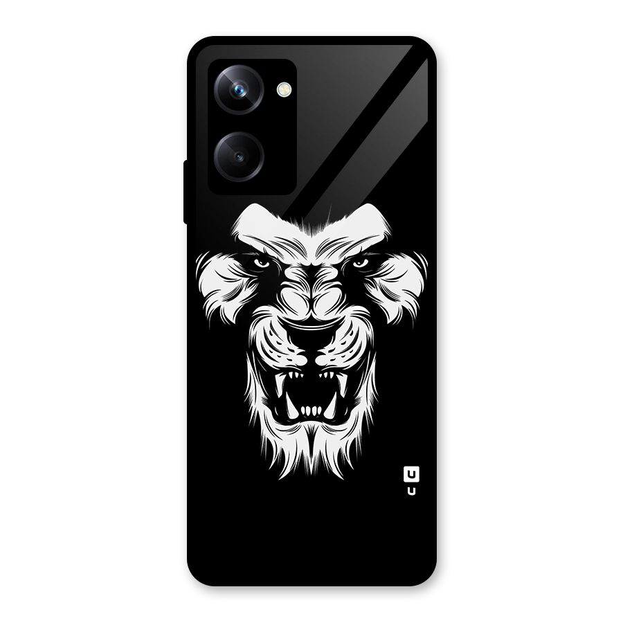 Fierce Lion Digital Art Glass Back Case for Realme 10 Pro