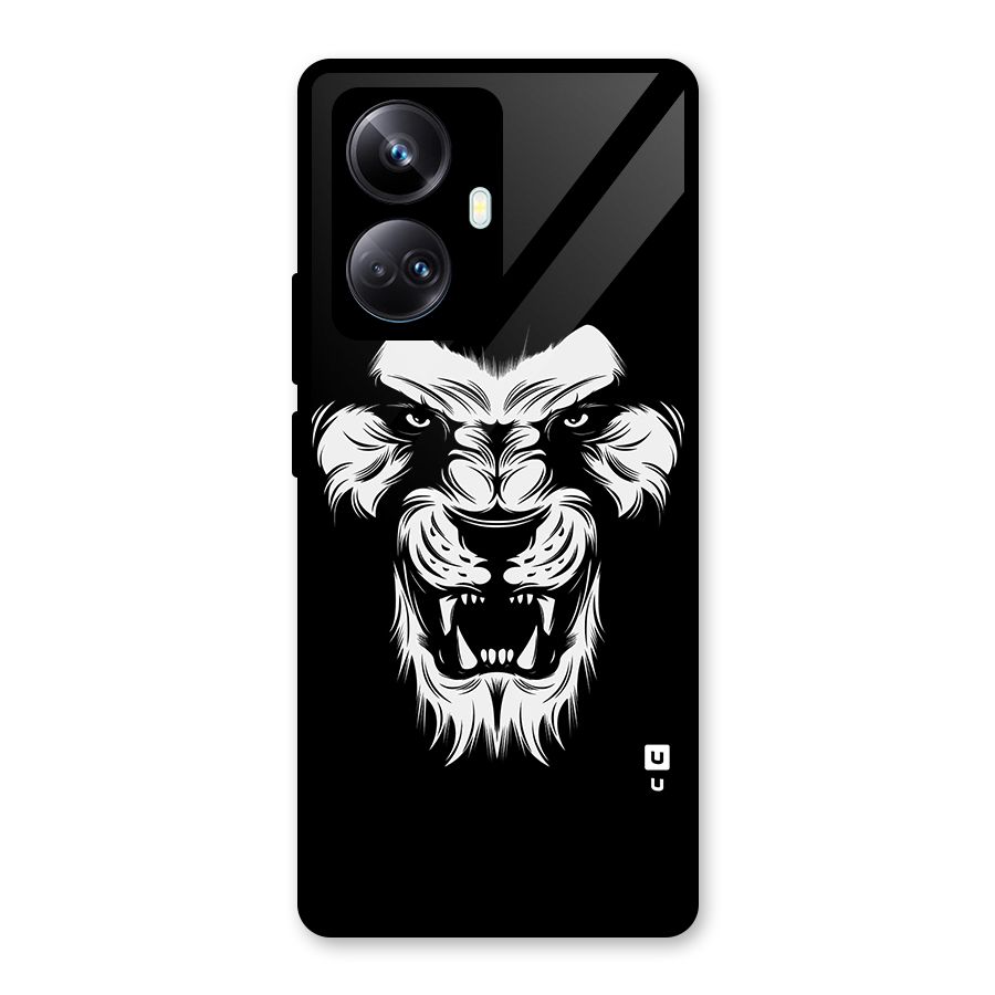 Fierce Lion Digital Art Glass Back Case for Realme 10 Pro Plus