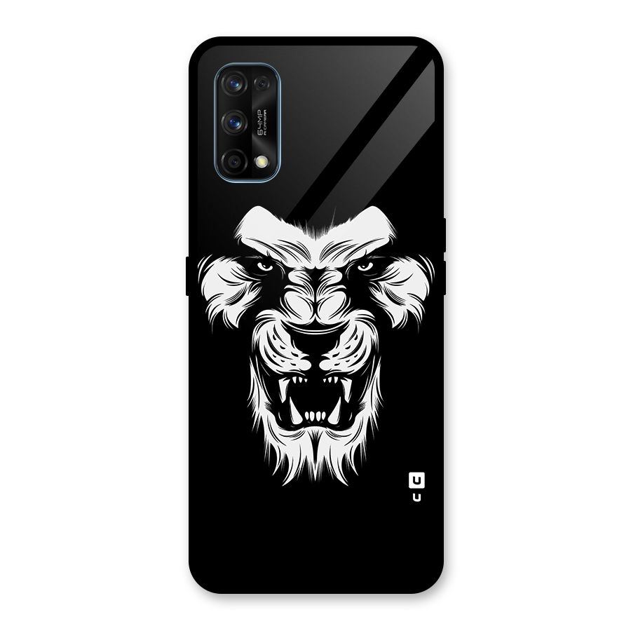 Fierce Lion Digital Art Glass Back Case for Realme 7 Pro