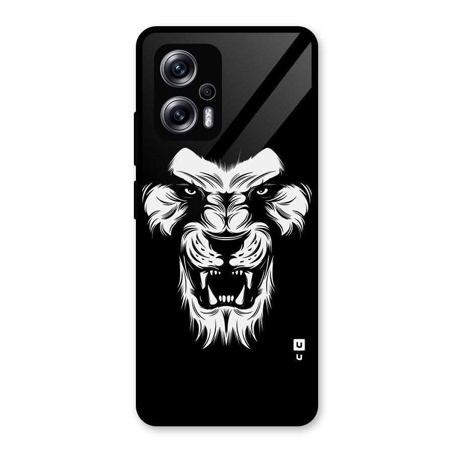Fierce Lion Digital Art Glass Back Case for Redmi K50i