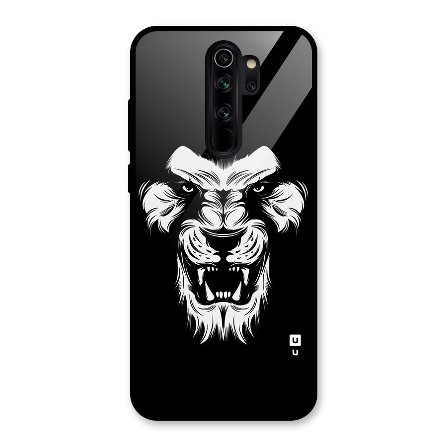 Fierce Lion Digital Art Glass Back Case for Redmi Note 8 Pro
