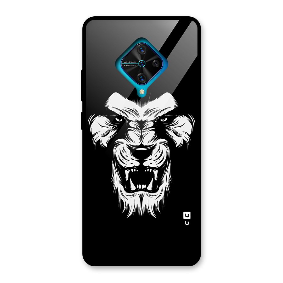 Fierce Lion Digital Art Glass Back Case for Vivo S1 Pro