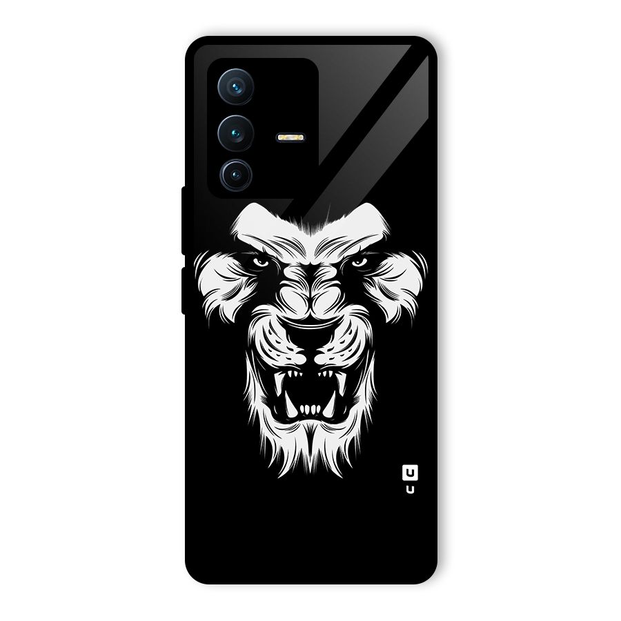 Fierce Lion Digital Art Glass Back Case for Vivo V23 Pro