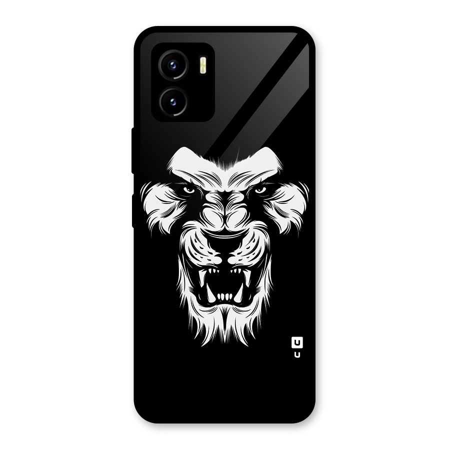 Fierce Lion Digital Art Glass Back Case for Vivo Y15s