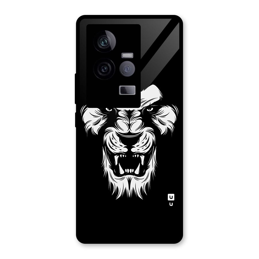 Fierce Lion Digital Art Glass Back Case for Vivo iQOO 11 5G