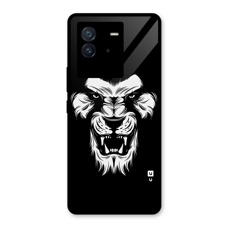 Fierce Lion Digital Art Glass Back Case for Vivo iQOO Neo 6 5G
