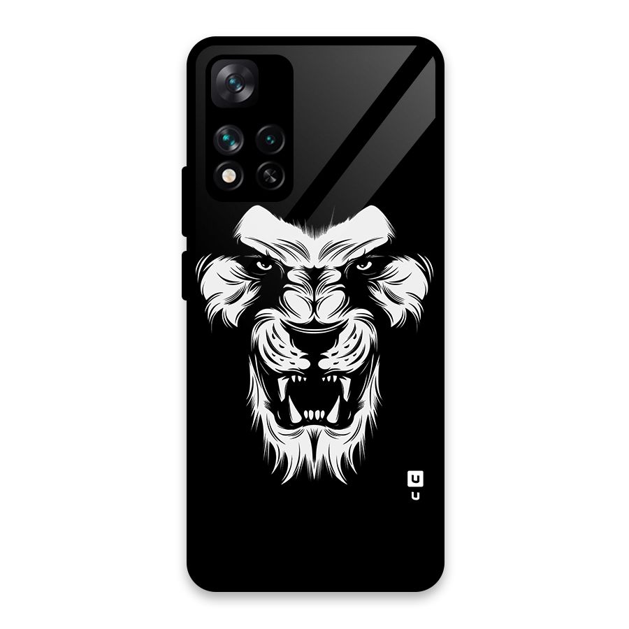 Fierce Lion Digital Art Glass Back Case for Xiaomi 11i 5G