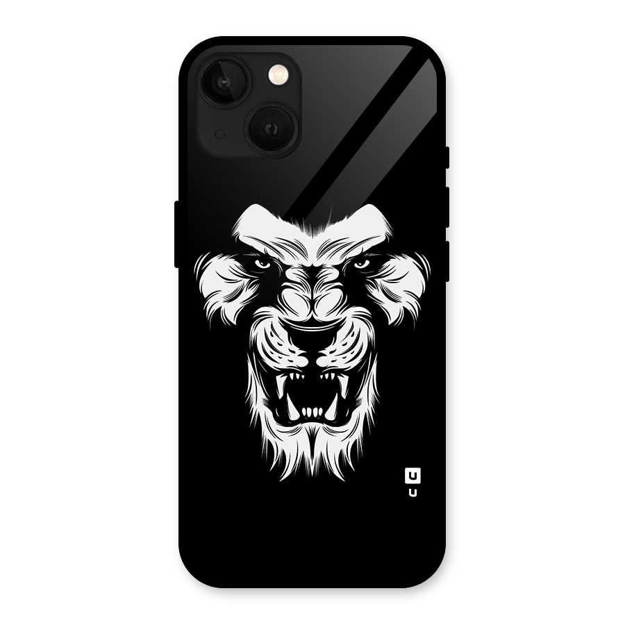 Fierce Lion Digital Art Glass Back Case for iPhone 13