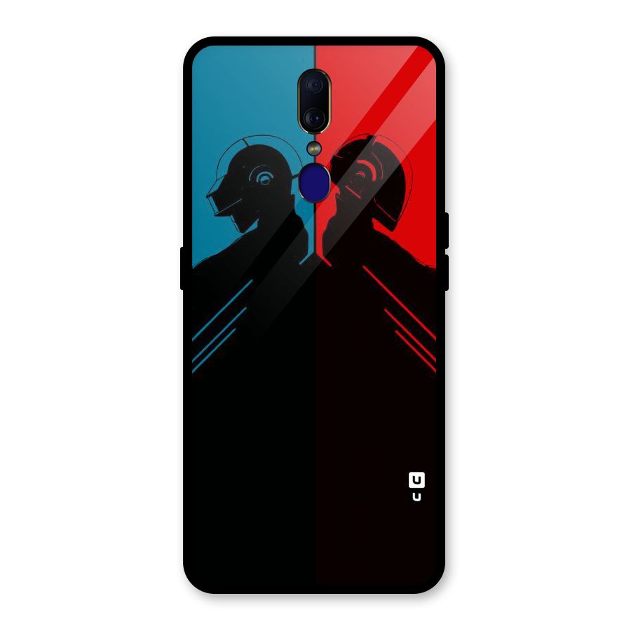 Fight Colours Glass Back Case for Oppo F11