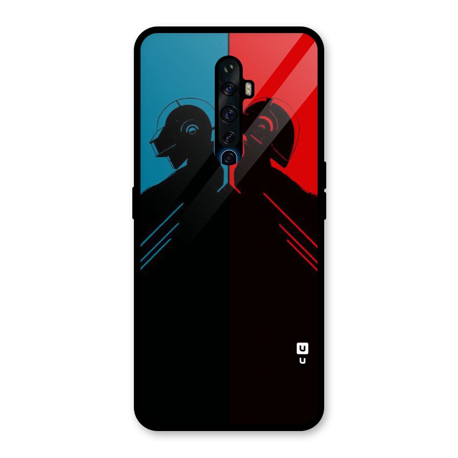 Fight Colours Glass Back Case for Oppo Reno2 F