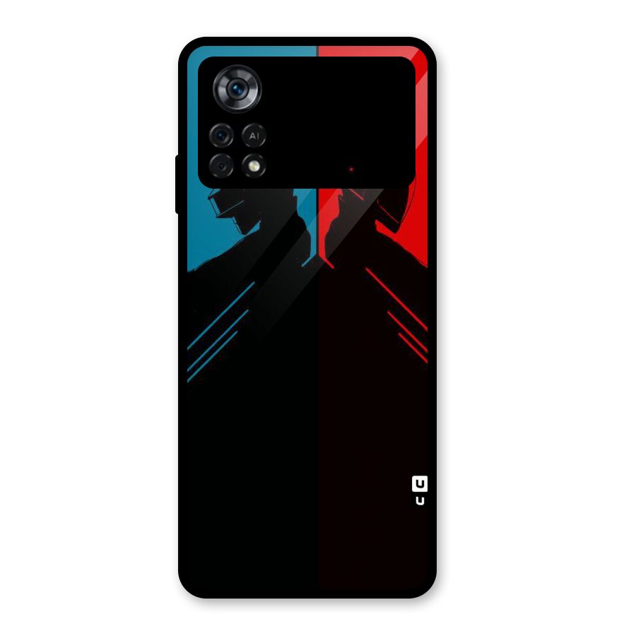 Fight Colours Glass Back Case for Poco X4 Pro 5G