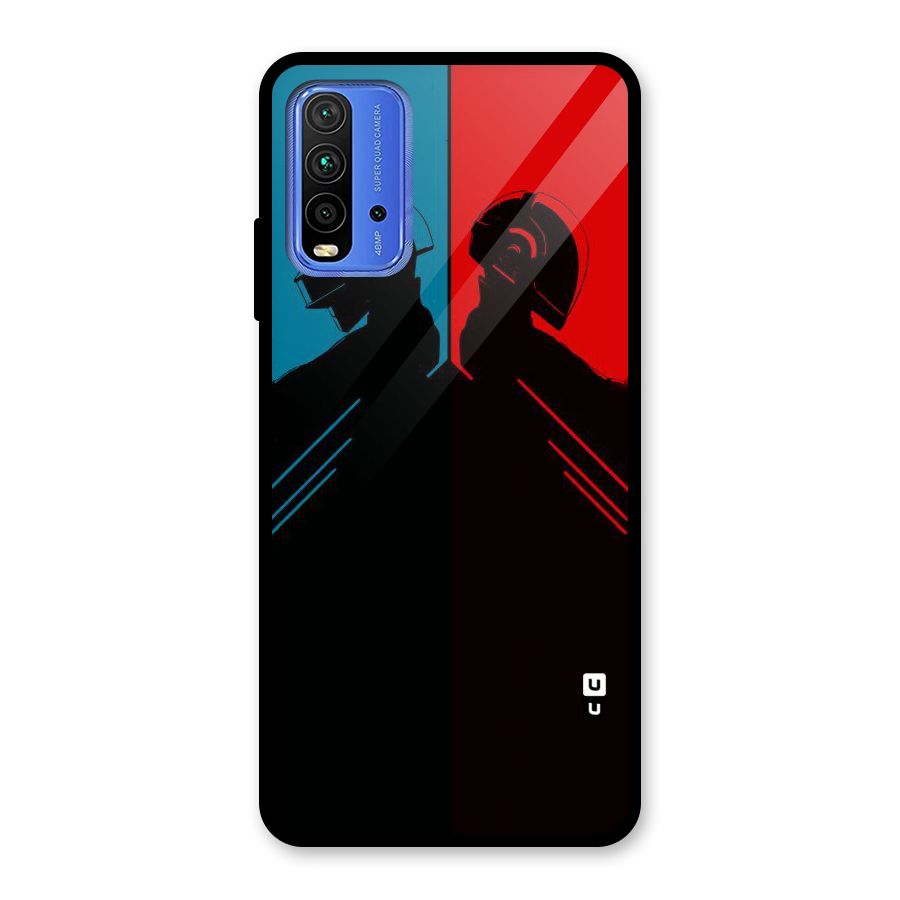 Fight Colours Glass Back Case for Redmi 9 Power