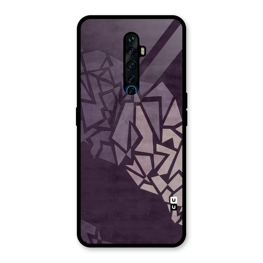 Fine Abstract Glass Back Case for Oppo Reno2 F