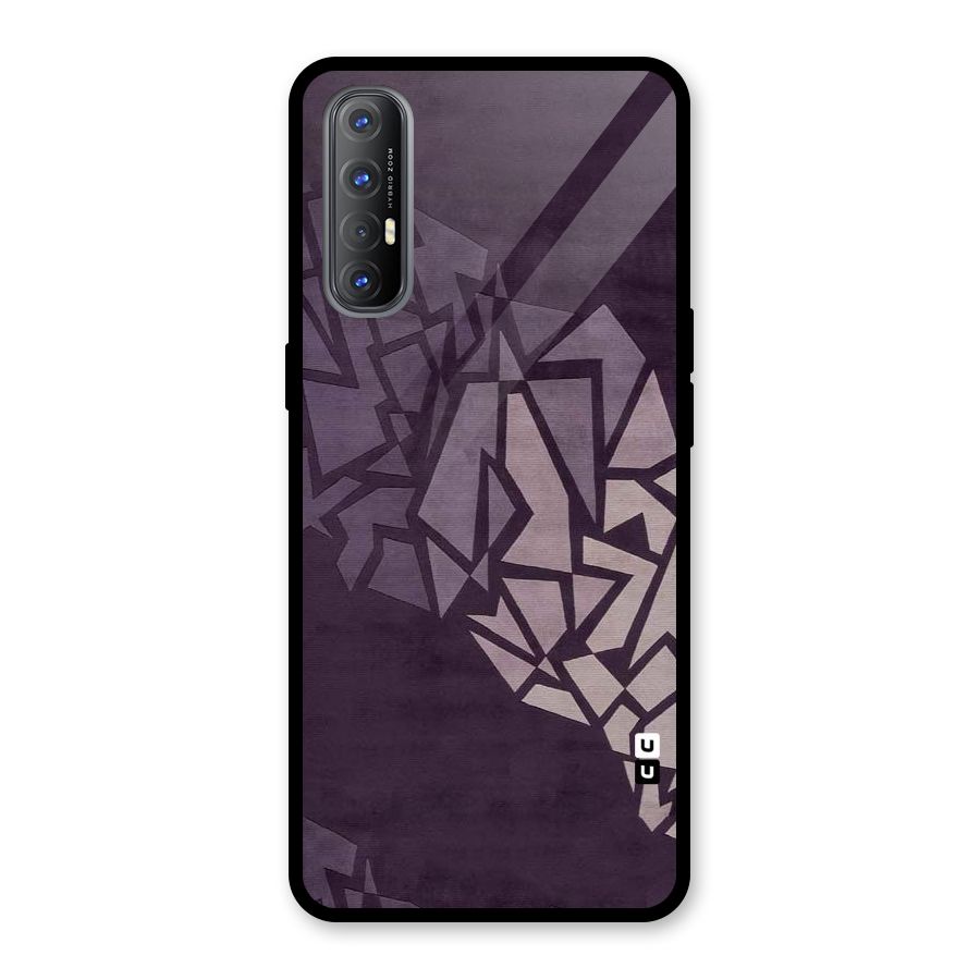 Fine Abstract Glass Back Case for Oppo Reno3 Pro