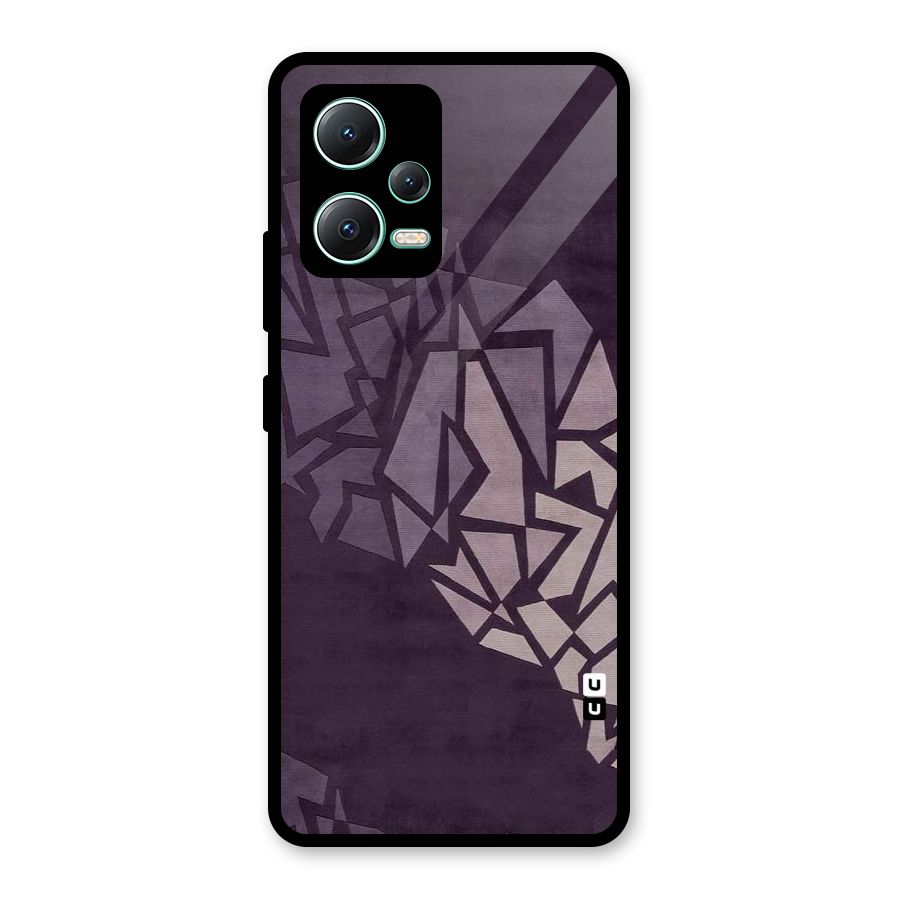 Fine Abstract Glass Back Case for Redmi Note 12 5G