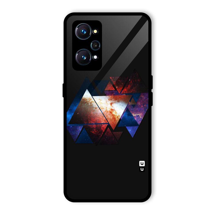 Fire Galaxy Triangles Glass Back Case for Realme GT 2
