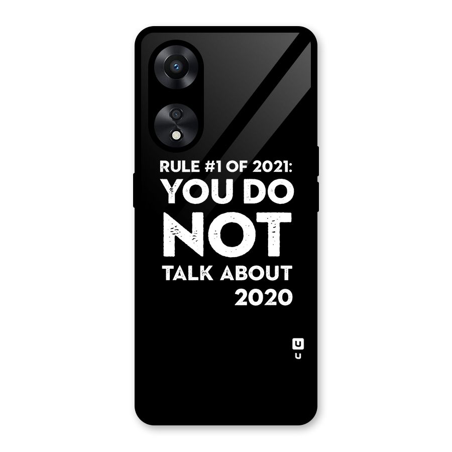 First Rule of 2021 Glass Back Case for Oppo A78