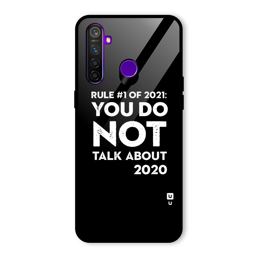 First Rule of 2021 Glass Back Case for Realme 5 Pro