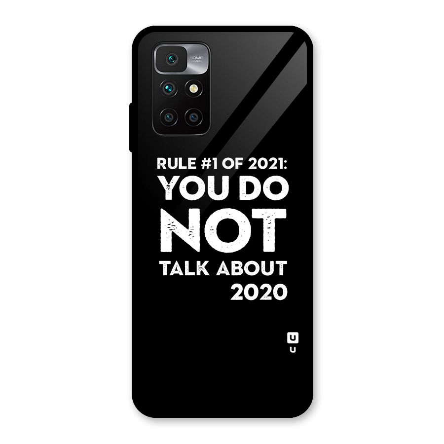 First Rule of 2021 Glass Back Case for Redmi 10 Prime