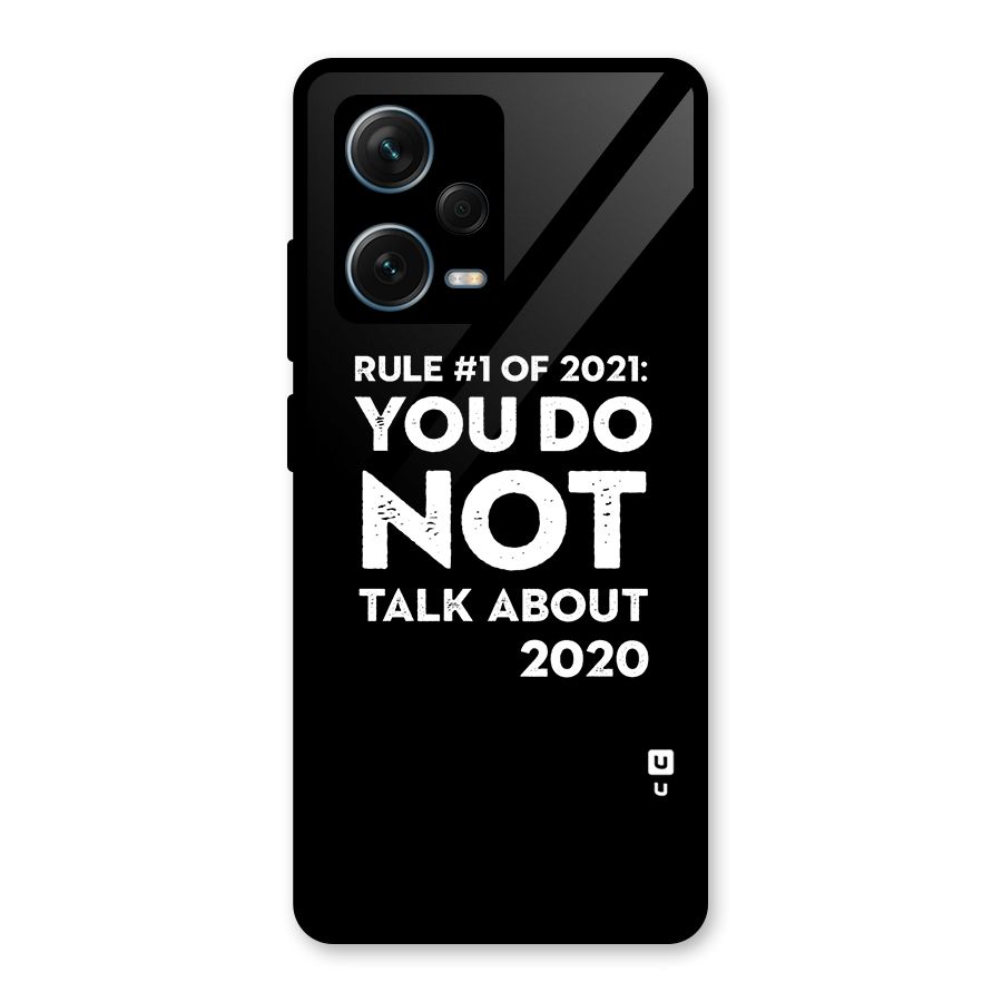 First Rule of 2021 Glass Back Case for Redmi Note 12 Pro Plus 5G
