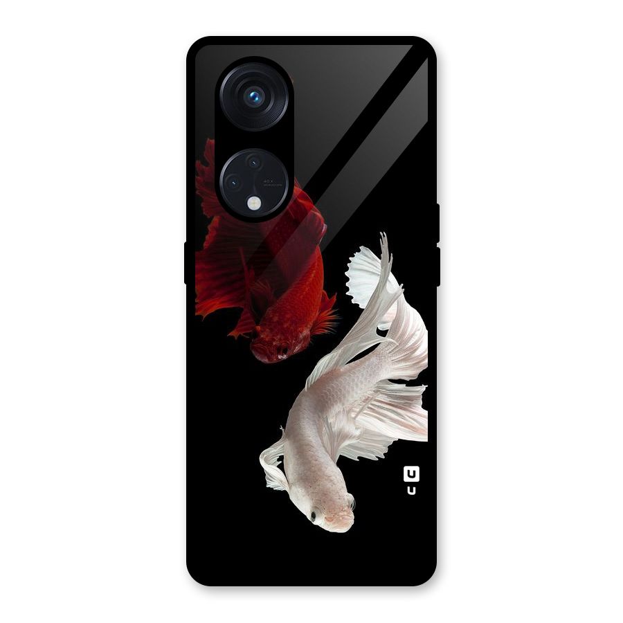 Fish Design Glass Back Case for Reno8 T 5G