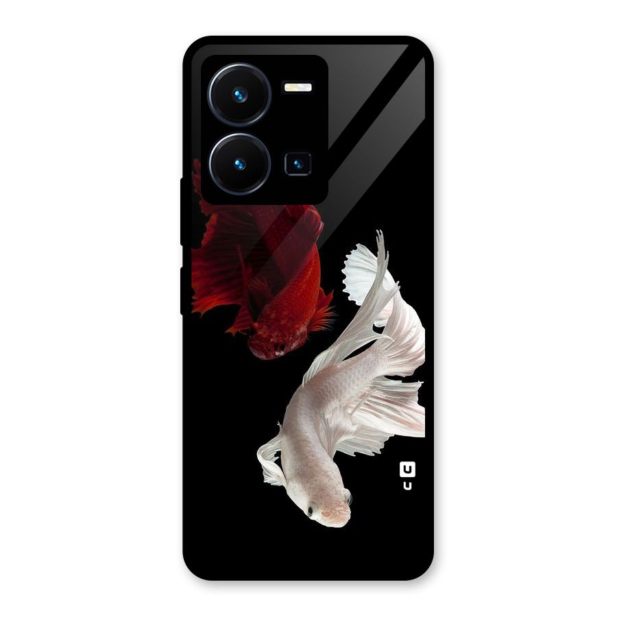 Fish Design Glass Back Case for Vivo Y35