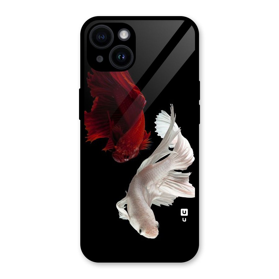 Fish Design Glass Back Case for iPhone 14