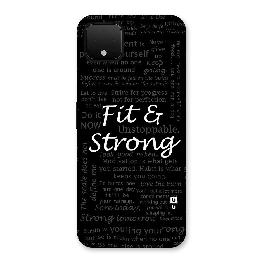 Fit And Strong Back Case for Google Pixel 4 XL
