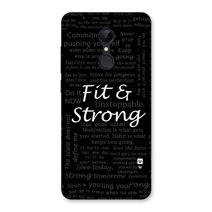 Fit And Strong Back Case for Redmi 5