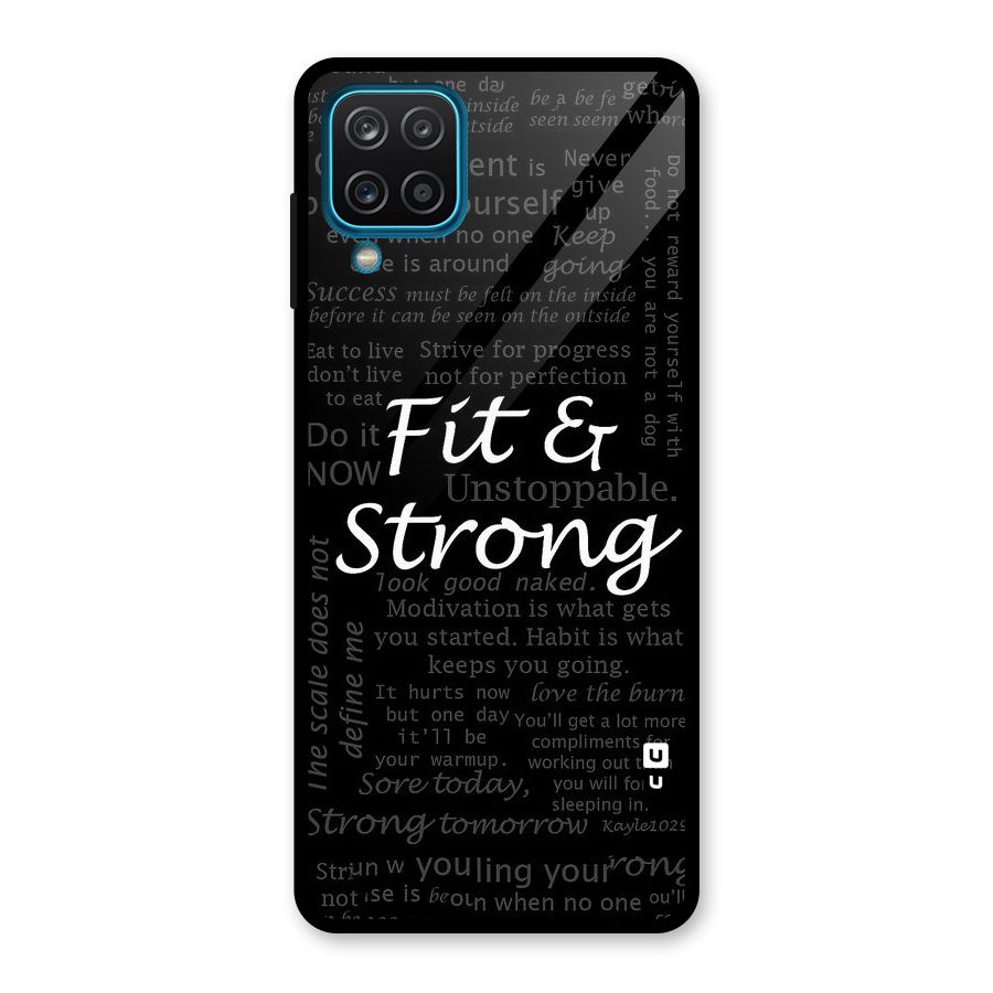 Fit And Strong Glass Back Case for Galaxy A12