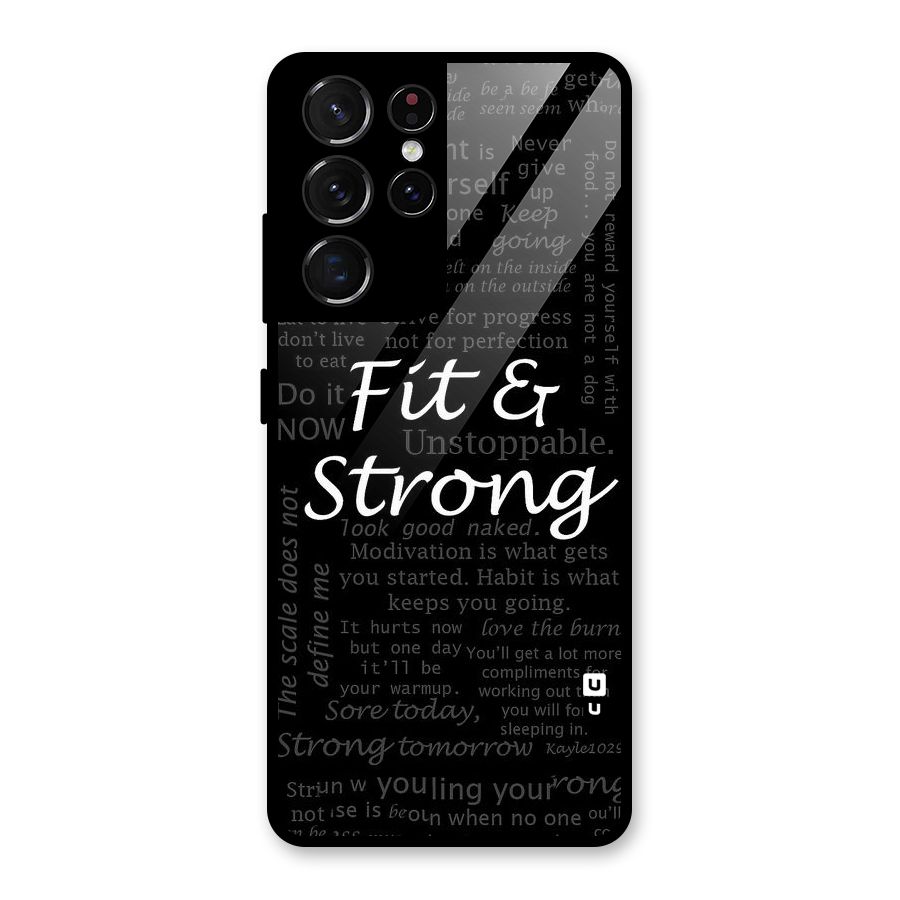 Fit And Strong Glass Back Case for Galaxy S21 Ultra 5G