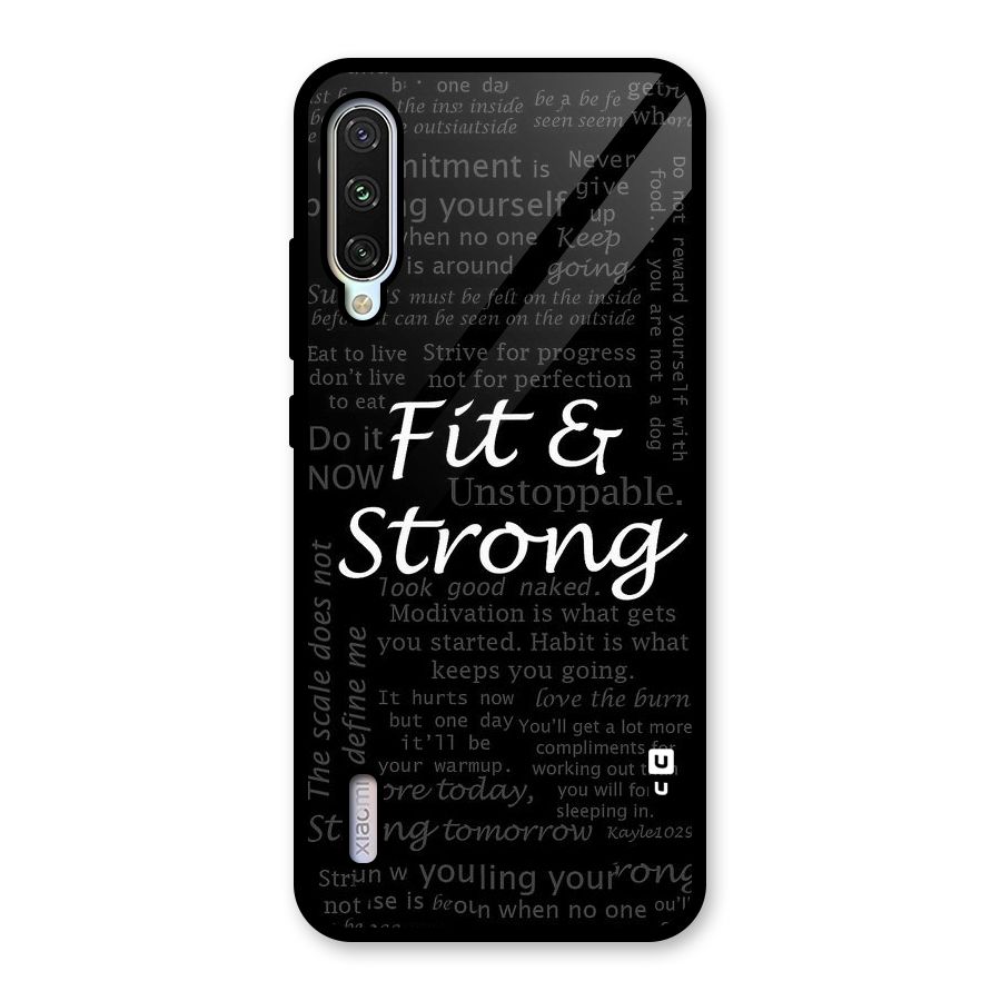 Fit And Strong Glass Back Case for Mi A3