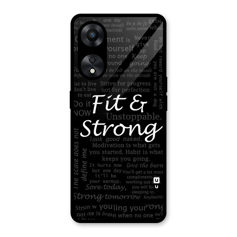 Fit And Strong Glass Back Case for Oppo A78